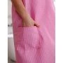 Набор для сауны женский вафельный 2пр (килт 90*146см, полотенце 47*90см) Розовый