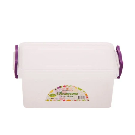 Контейнер пищевой 2,5л 25,5*16,8*10,5см пластик мультибокс СВЕЖЕСТЬ прозрачный (48)