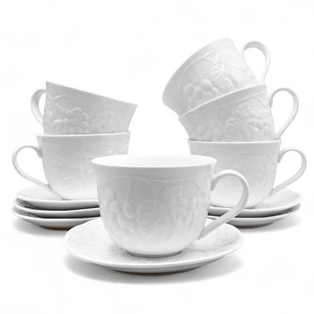 Чайный набор 12пр фарфор ВИНОГРАДНАЯ ЛОЗА на 6 персон 350мл (4)