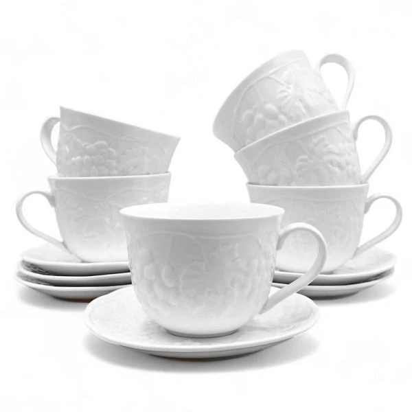 Чайный набор 12пр фарфор ВИНОГРАДНАЯ ЛОЗА на 6 персон 350мл (4)