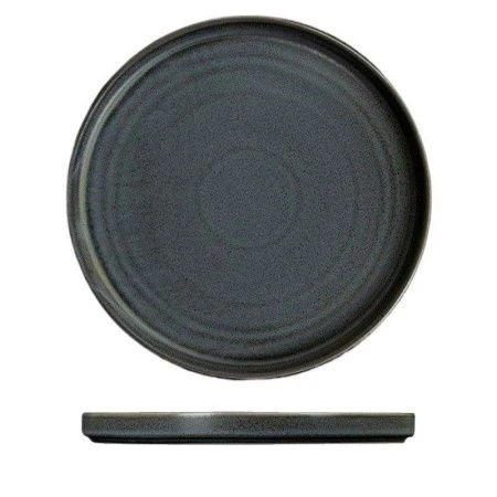 Тарелка мелкая 27см фарфор URBANO серый с бортами обеденная [10986cem] (6)