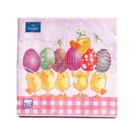 Салфетки бумажные Art Bouquet 20шт. 3-х слойные 33*33 Жонглёры (12)