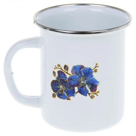 Кружка 500мл эмаль ОРХИДЕЯ С-0104А/4 (10)