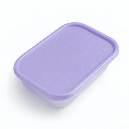 Контейнер пищевой 300мл 141*96*36мм пластик прямоугольный сиреневый (36)