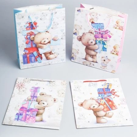 Пакет ламинированный 18*24*8,5см микс (12)