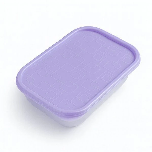 Контейнер пищевой 300мл 141*96*36мм пластик прямоугольный сиреневый (36)