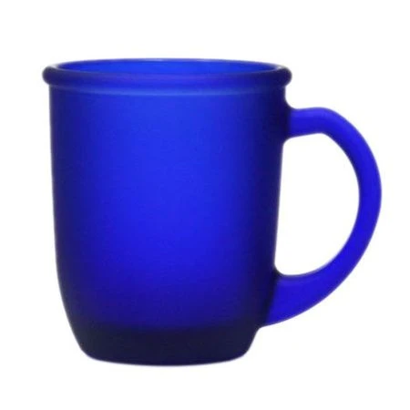 Кружка 315мл стекло синяя матовая 6-025FB (48)