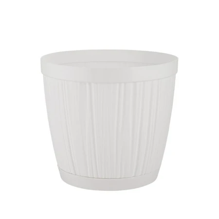 Горшок для цветов 9,6л 27см пластик Barcelona белый (12)