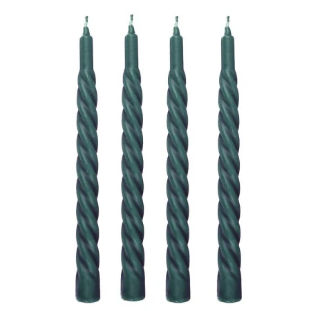 Набор свечей парафин 4шт. винтовые БАРОККО-2 аквамарин