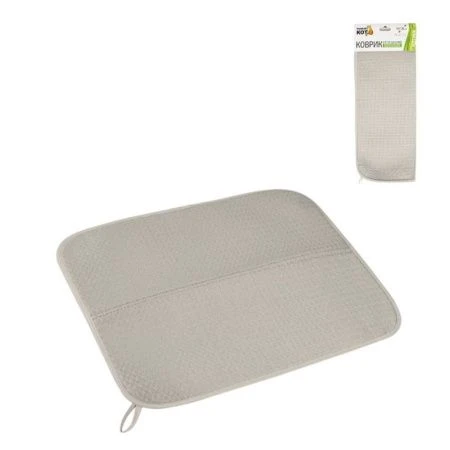 Коврик для посуды 45*35см микрофибра Skandi серый (144)