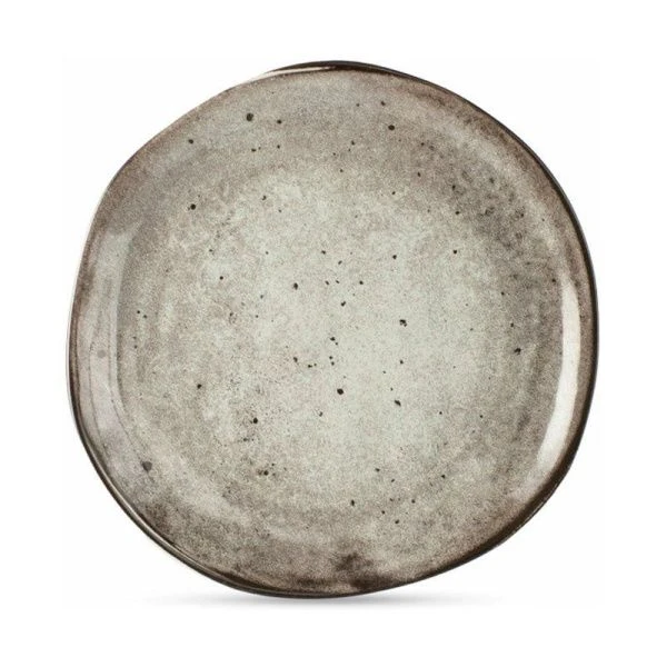Тарелка мелкая 20см керамика STONE десертная серая DMD042 (12)