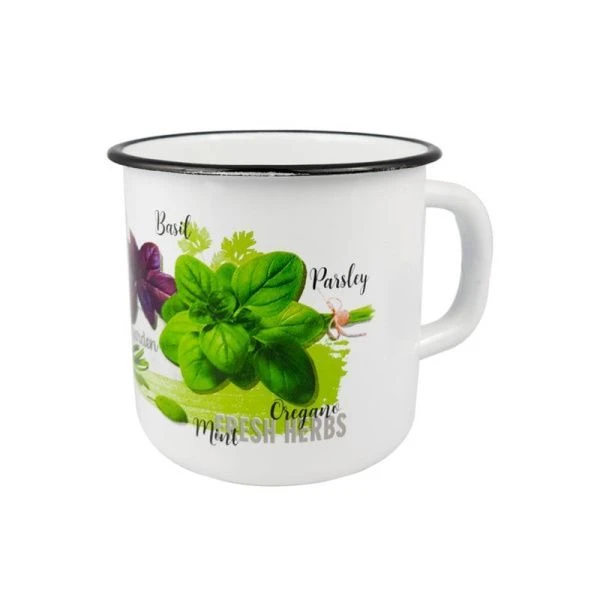 Кружка 1л эмаль БАЗИЛИК белая 01-0107/4 (18)