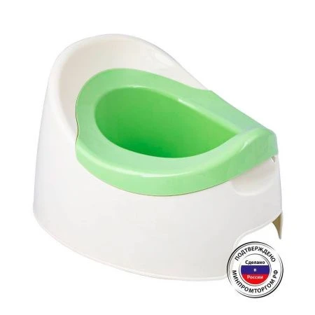 Горшок детский пластик со вставкой 310*280*210мм молочно-зеленый (12)