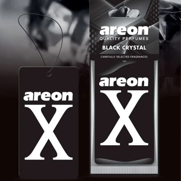 Ароматизатор воздуха картонный Areon X VERSION Limited черный Black Crystal (Черный Кристалл)