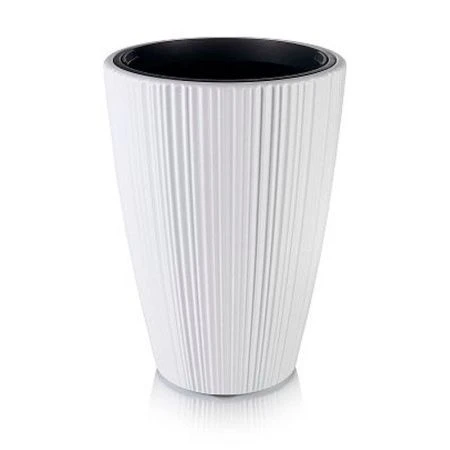 Кашпо 45л 390мм пластик Tocco с дренажной вставкой 20л белый (2)