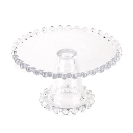 Блюдо 21*21*11,5см стекло Gocciolina на ножке (12)