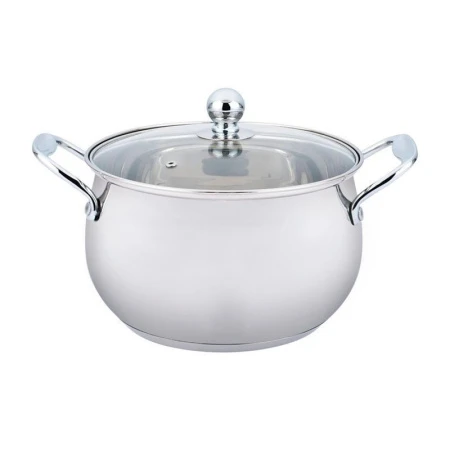 Кастрюля 2,1л нерж.сталь стекл.крышка 16см Apple WR-1288 Premium (12)