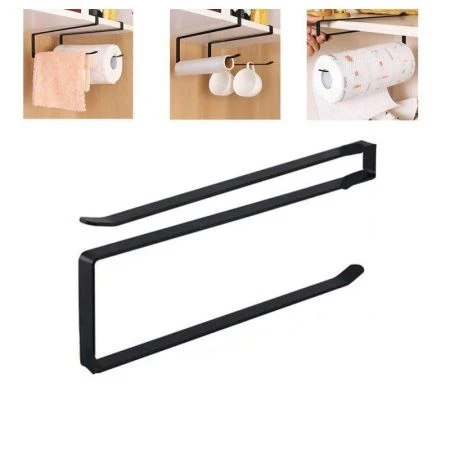 Держатель для бумажных полотенец металл 26*8(10)*1,2см черный 9-BBK (100)