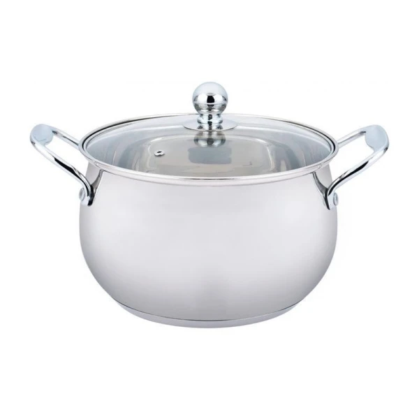 Кастрюля 2,1л нерж.сталь стекл.крышка 16см Apple WR-1288 Premium (12)