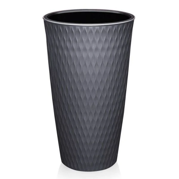 Кашпо 30л пластик Kerama графитовый (4)