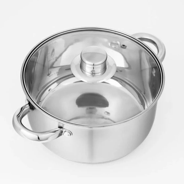 Набор кастрюль 3пр нерж ГРЕТТА 1,6/2,2/3,2л все плиты кроме индукцияии КТ04А (2)