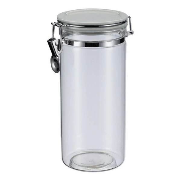 Банка для сыпучих продуктов 1500мл стекло Desco с фиксатором 74-703 (12)