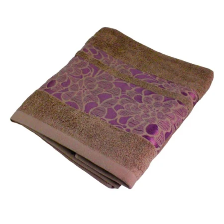 Полотенце махровое 70*135см Пион темно-серый 420гр