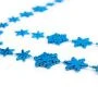 Новогоднее украшение бусы на ёлку синие "Снежинки" НУ-6753