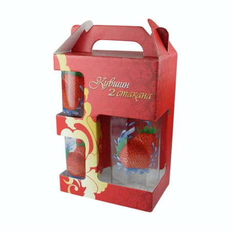 Набор питьевой 3пр (кувшин, 2стакана) стекло ФРУКТЫ (6)