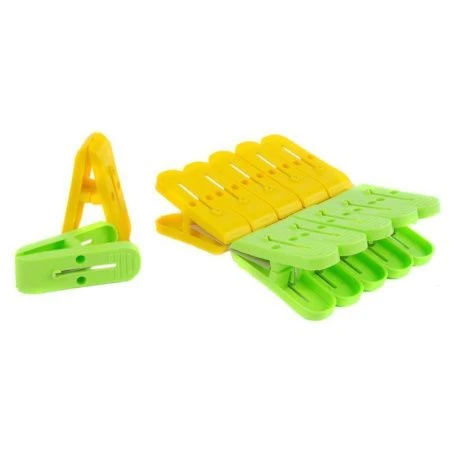 Прищепки бельевые пластик 12шт 5,5см ХОЗЯЮШКА Мила большие (35)