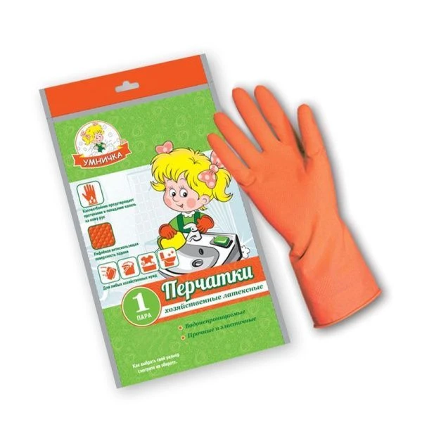 Перчатки латексные Умничка р -р XL (12/240) Перчатки латексные Умничка р -р XL (12/240)