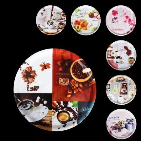 Поднос 28см пластик круглый HX-1928 (120)