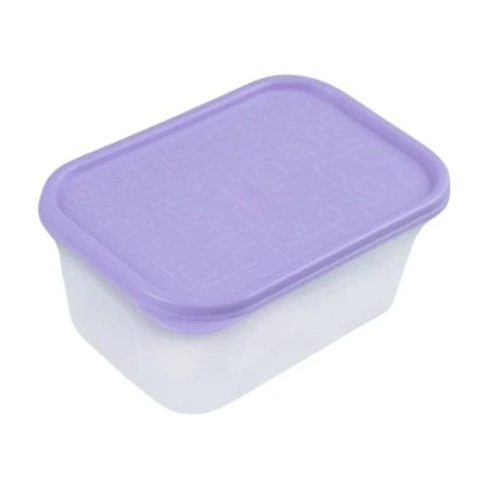 Контейнер пищевой 500мл 141*96*58мм пластик прямоугольный сиреневый (40)