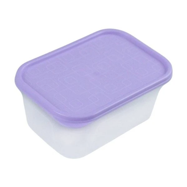 Контейнер пищевой 500мл 141*96*58мм пластик прямоугольный сиреневый (40)