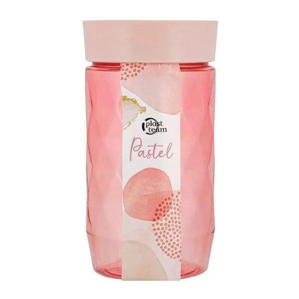 Банка для сыпучих продуктов 1л пластик Plast Team Pastel персиковая карамель (12)