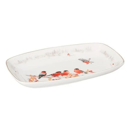 Блюдо прямоугольное 25*16*3см фарфор ЛЕСНАЯ СКАЗКА (12)