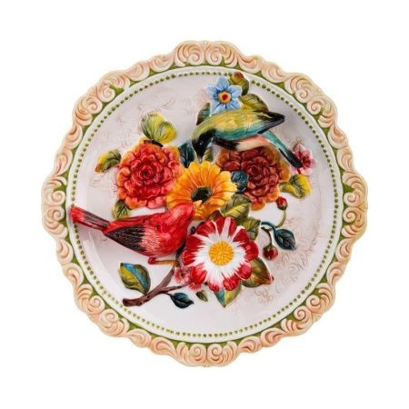 яяяТарелка декоративная настенная керамика 32см Птички (8)