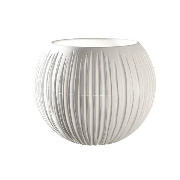 Кашпо 1,7л 18*21см пластик СФЕРА белый (8)