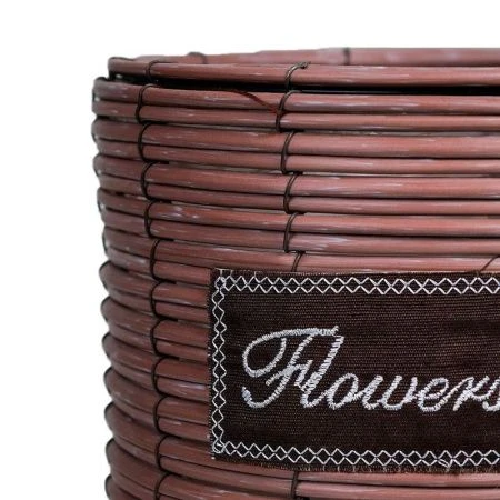 Корзинка плетеная 22*35см пластик круглая на ножках BY017 (12)