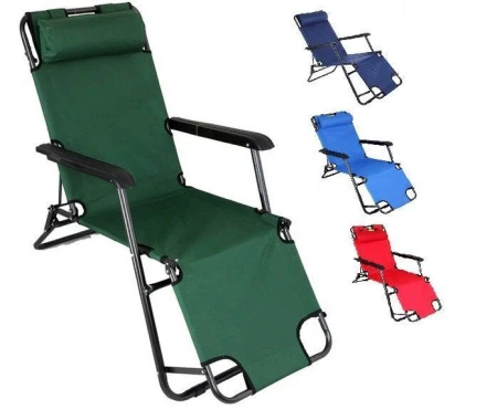 Кресло-шезлонг металл 153*46см (4цвета) 20/19см, нагрузка до 100кг JC-4040/HY-8007 (4)