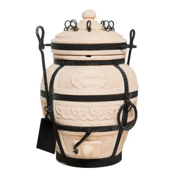 Тандыр 40л глина ОХОТНИК со съемной крышкой (1)