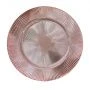 Тарелка мелкая 21см стекло розовый десертная (24)