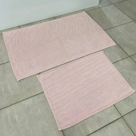 Набор ковриков в ванную 2пр 60*100/50*60 хлопок COTTON BLUENITY VENETION rose smoke (8)