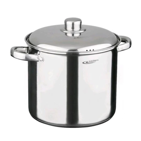 Кастрюля 20л нерж.сталь ГРЕТТА мет.крышка d32м толщина стенок 0,6мм индукция KT04-D-200 (2)