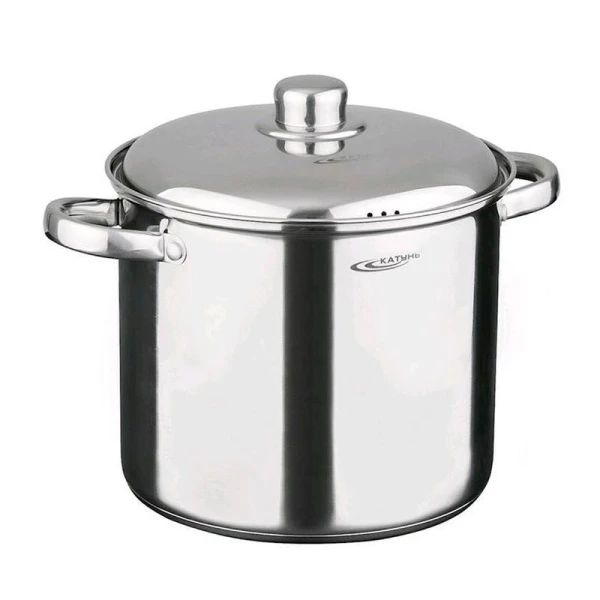 Кастрюля 20л нерж.сталь ГРЕТТА мет.крышка d32м толщина стенок 0,6мм индукция KT04-D-200 (2)