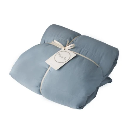 Покрывало стёганное 220*200 микрофибра серо-синий (1)