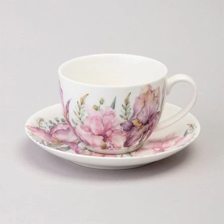 Чайный набор 2пр фарфор IRISES на 1 персону 275мл (32)