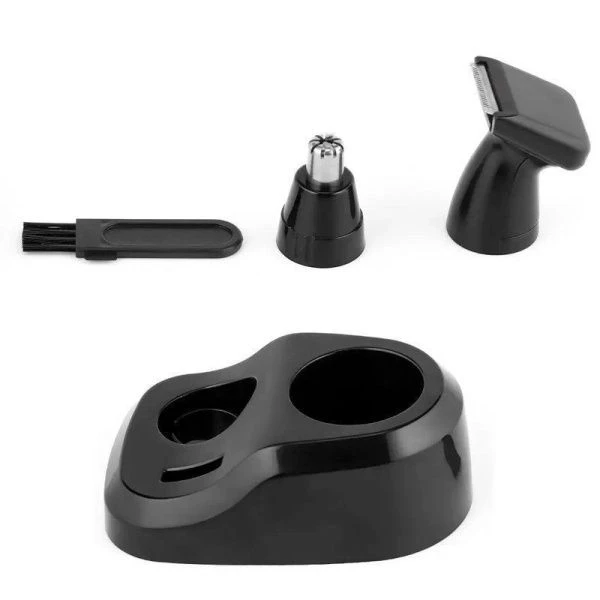 Триммер эл. 3 в 1 пластик Centek CT-2179 чёрный/серебро + BARBER-стайлер для бороды и усов (40)