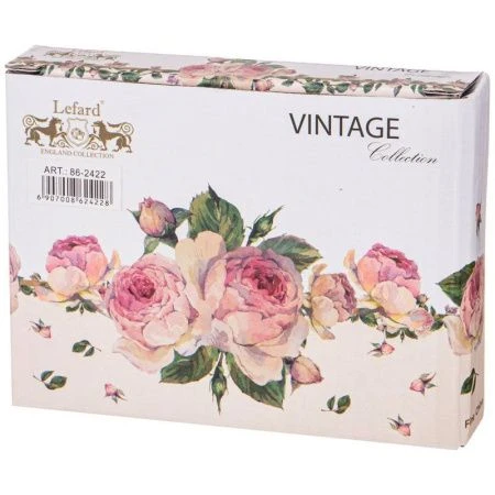 Подставка под чайный пакетик 11*9*2см фарфор ВИНТАЖ.ПИОНЫ (120)