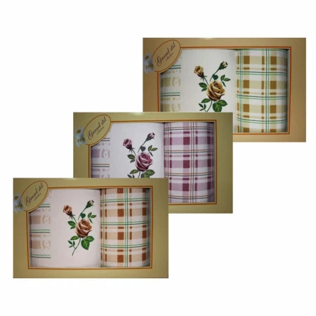 яяяНабор полотенец 2пр 45*90/70*140 махровых Лилу подар.уп. N09-66